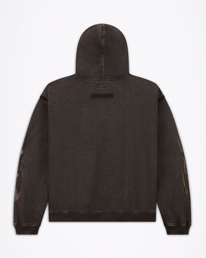 Court-Ready Cloud Washed Hoodie Nero Converse, Back View