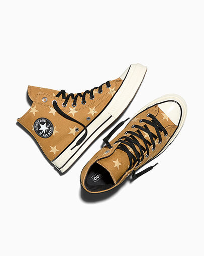 Chuck 70 Stars Honey Stick Brown/Hay Day Brown/Egret, Angled View