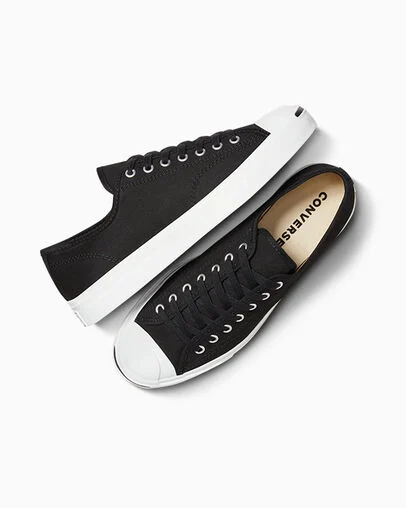Jack Purcell Canvas Black/White/Black, Angled View
