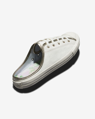 Chuck Taylor All Star Dainty Mule Egret/Light Gold/Egret, Detail Angle View