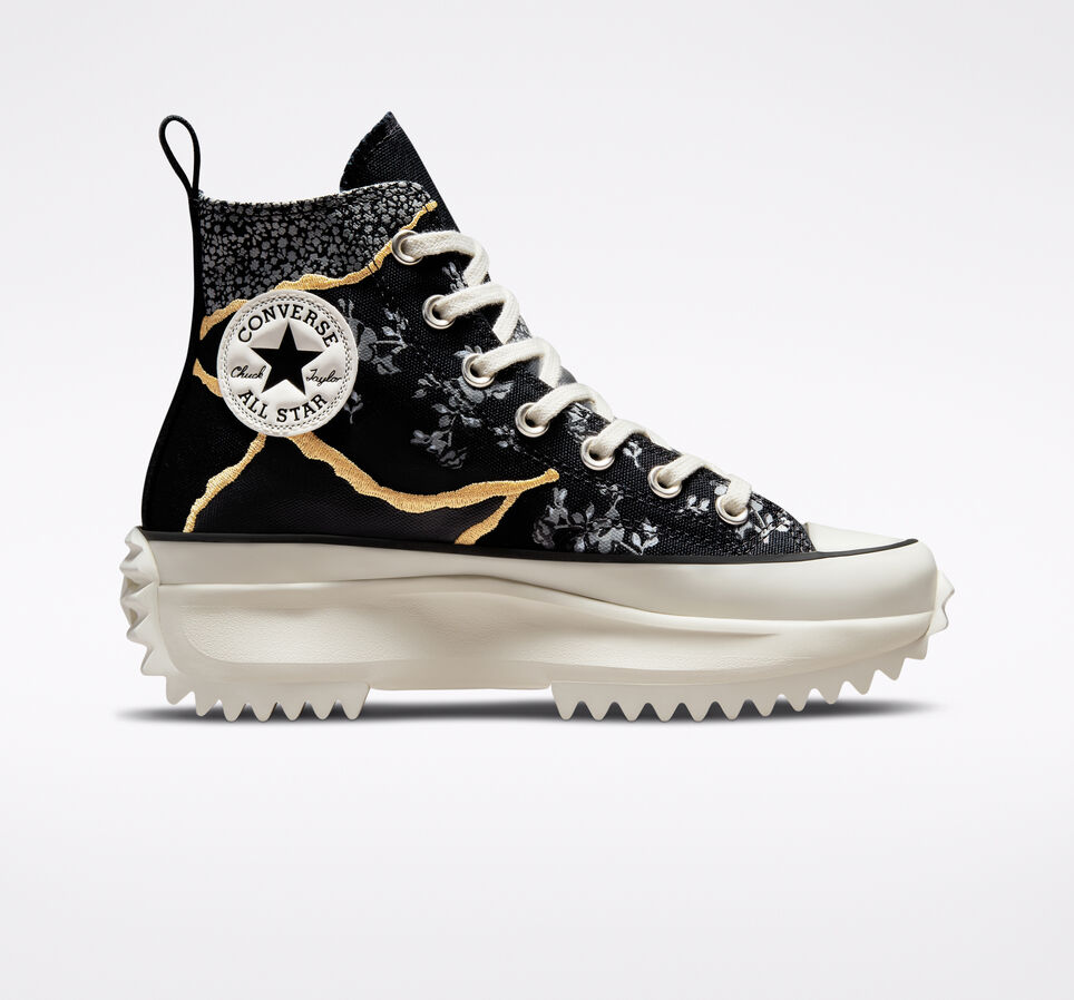 Run Star Hike Platform Metallic Floral Black/Multi/Egret