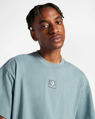 Star Chevron Skate T-Shirt Cocoon Blue, Detail View