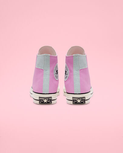 Chuck 70 Nautical Prep Peony Pink/Mineral Teal/Egret, Heel View