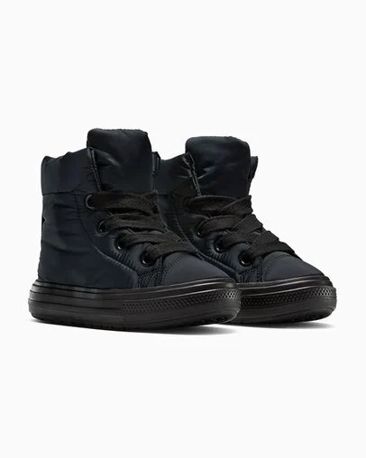 Chuck Taylor All Star Elements Boot Black/Black/Black, Top and Side View