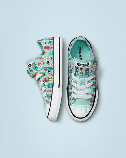 Chuck Taylor All Star Easy-On Sweet Scoops Light Dew/Prime Pink, Top and Side View