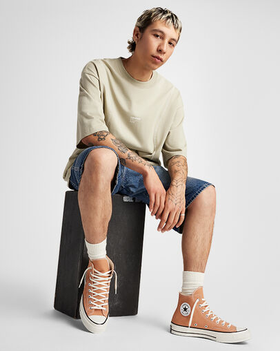 Chuck 70 Canvas Clay Court/Egret/Black, On Foot Shot 2