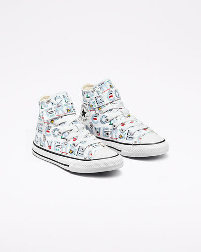 Chuck Taylor All Star Easy-On Converse Creatures White/Natural Ivory, Angled View