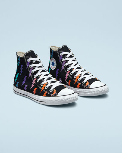 Chuck Taylor All Star Archive Prints Black/Baltic Blue/Washed Teal, Angled View
