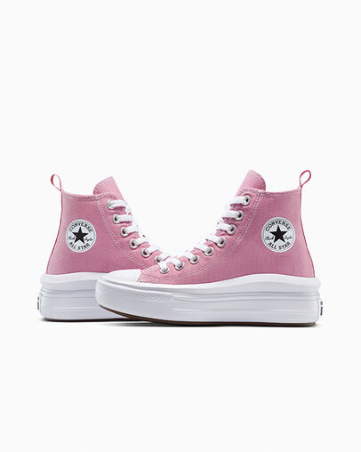 Chuck Taylor All Star Move Platform Cliffside Rose/White/Black, Detail Angle View