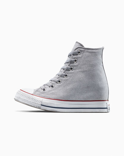 Chuck Taylor All Star Wedge Platform Distressed Bianco Smoke In, Inner Side View