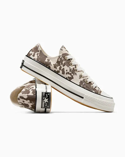 Chuck 70 Animal Print Egret/Brown/Gold, Detail Angle View
