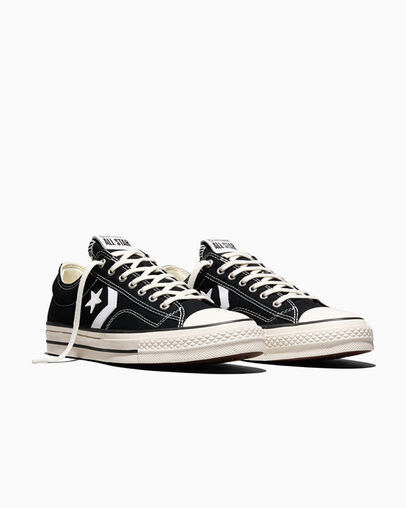 Star Player 76 Premium Canvas Black/Vintage White/Black, Top and Side View