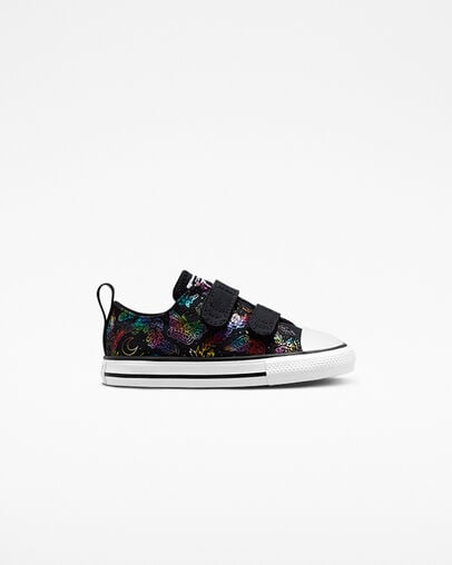 Chuck Taylor All Star Easy-On Butterfly Shine Black/Pink/Purple/Blue, Outer Side View