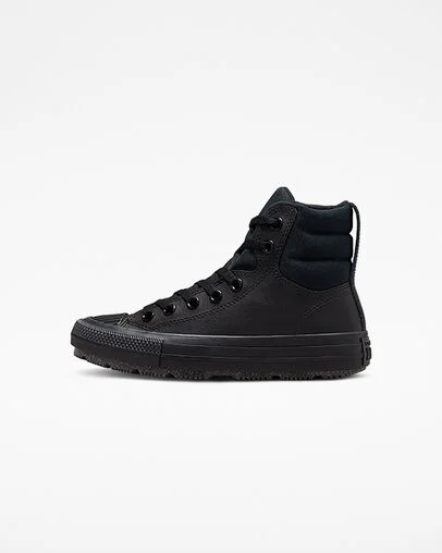 Chuck Taylor All Star Berkshire Boot Leather Noir/Noir/Gris fer, Inner Side View
