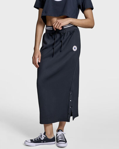 Retro Chuck Taylor Track Skirt Black, Full Body View