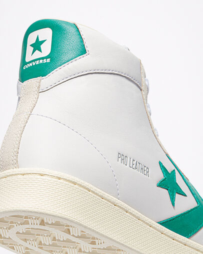 Pro Leather White/Court Green/Egret, Detail Angle View