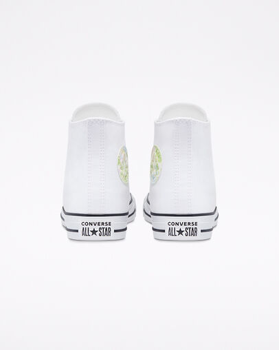 Chuck Taylor All Star Festival White/Spring Green/Black, Heel View