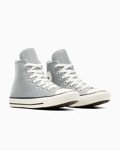 Chuck Taylor All Star Sparkle Barely Grey/Egret/Black, Top and Side View