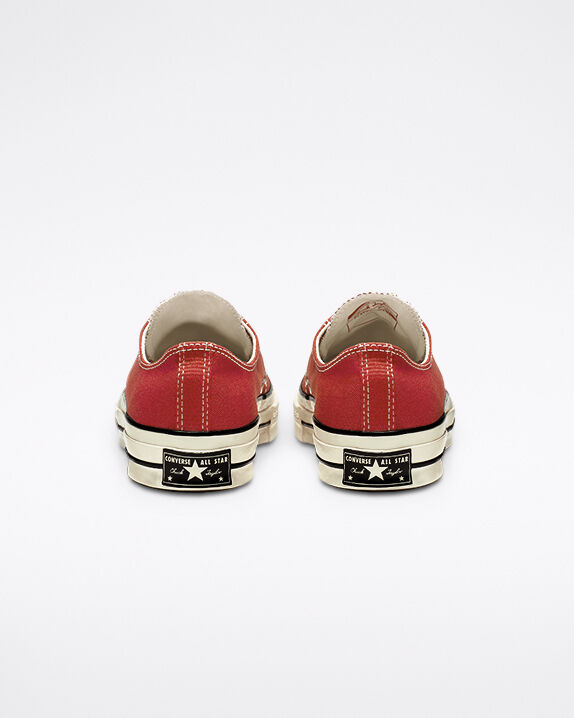 black and red leather converse