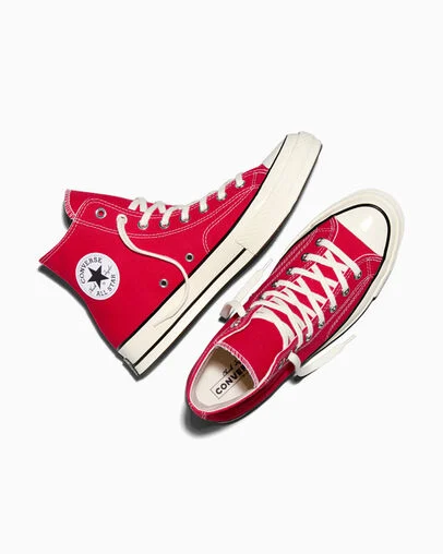 Chuck 70 Vintage Canvas Enamel Red/Egret/Black, Angled View