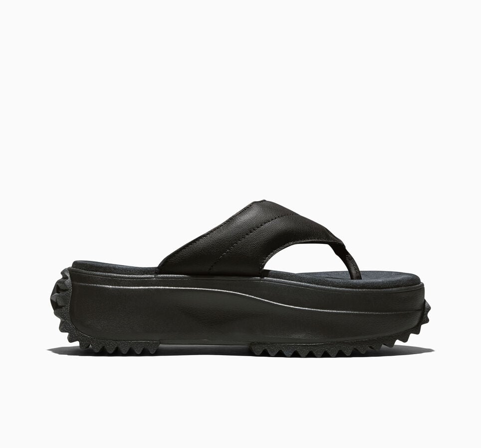 Run Star Sandal Platform Leather Black/Black/Black