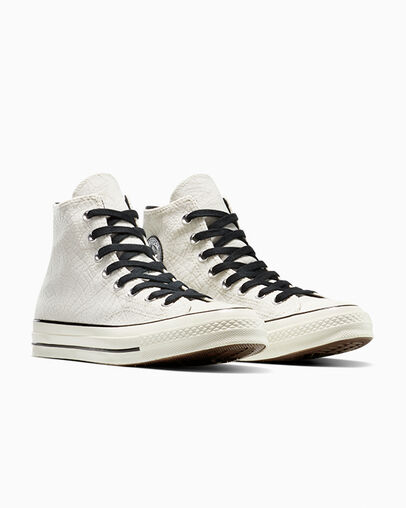 Chuck 70 Web-Weave Egret/Light Dune/Black, Top and Side View