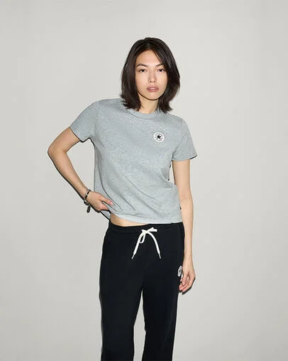 Chuck Taylor Patch T-Shirt Vintage Grey Heather, Front View