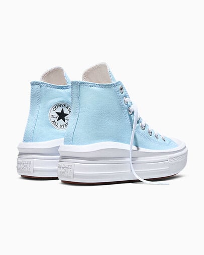 Chuck Taylor All Star Move Clear Skies/White/Black, Heel View