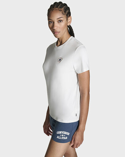 Chuck Taylor Patch T-Shirt White, Full Body View