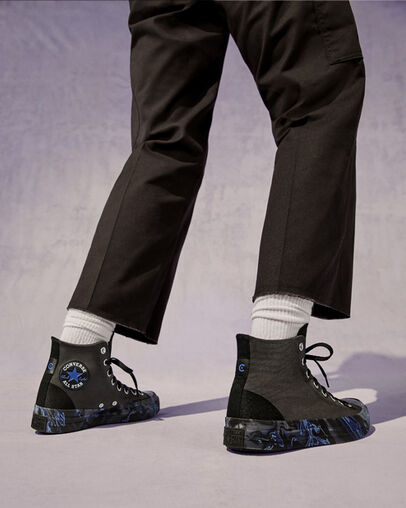 Chuck Taylor All Star CX Marbled Storm Wind/Black/Game Royal, Reflective View