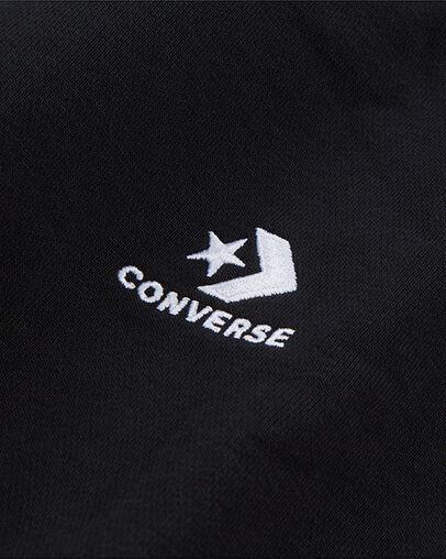 Bestickter Star Chevron Hoodie Converse Black, Full Body View