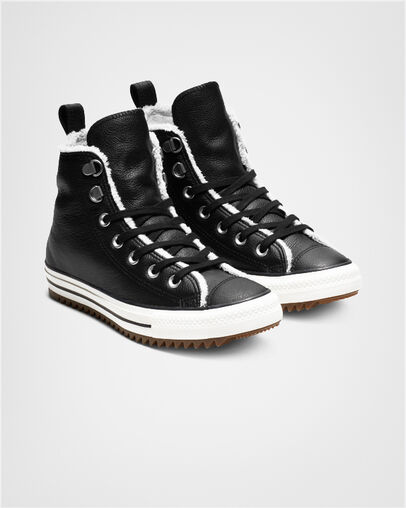 Chuck Taylor All Star Street Warmer High Top Black/Egret/Gum, Top and Side View