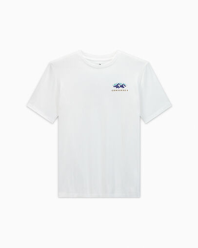 Abstract Mountain T-Shirt White, Front View