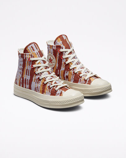 Chuck 70 Crafted Jacquard Dark Terracotta/Soft Red, Angled View