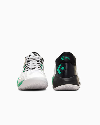 All Star BB Shift CX White/Black/Apex Green, Heel View