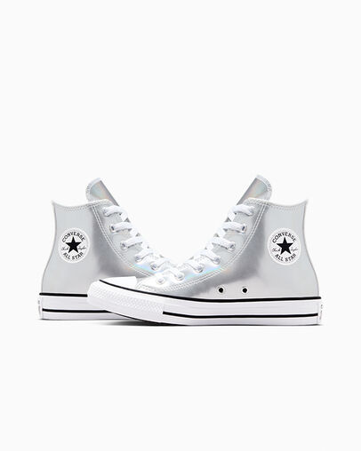 Chuck Taylor All Star Metallic Silber/Wei&szlig;/Silber, Detail Angle View