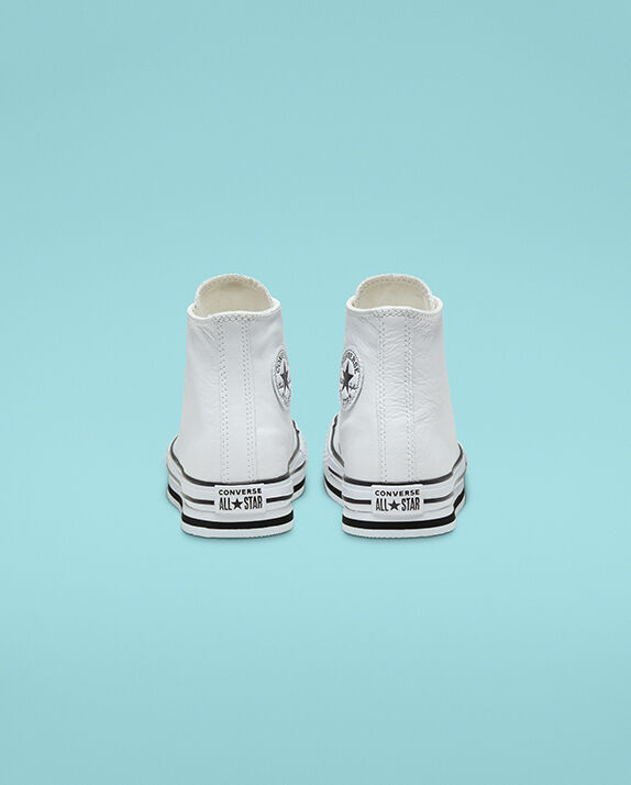 white leather childrens converse