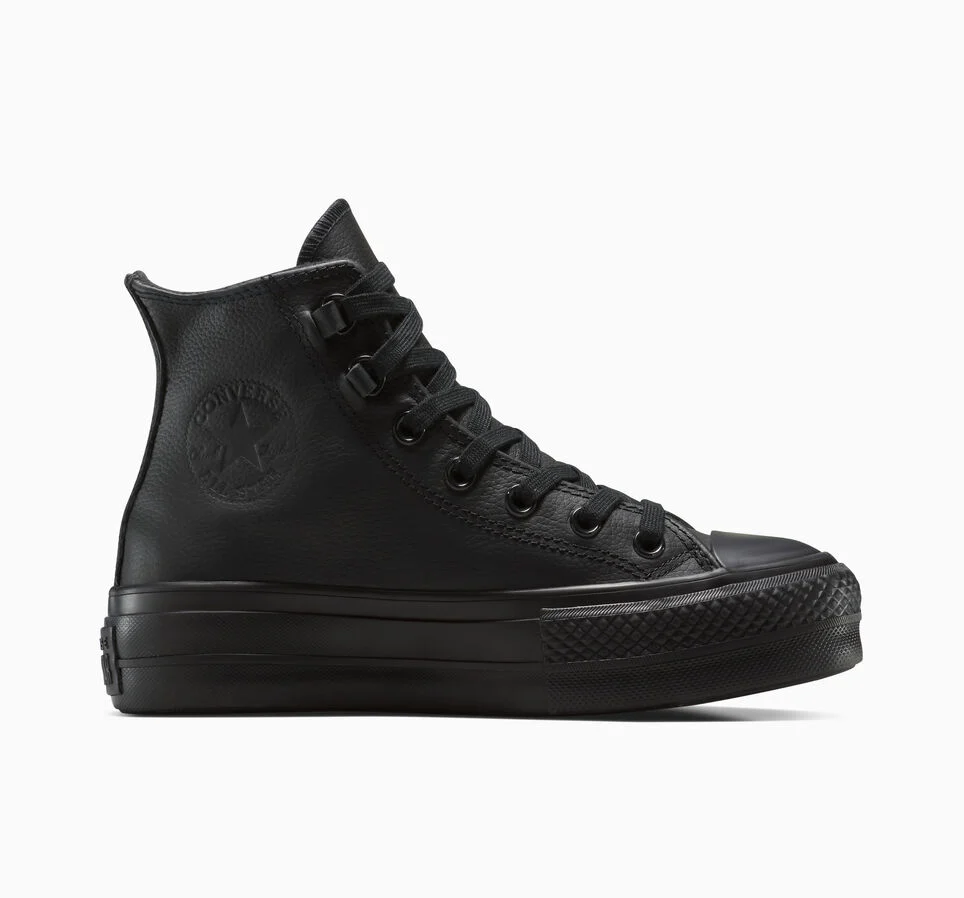 Chuck Taylor All Star Lift Platform Leather Black/Black/Black