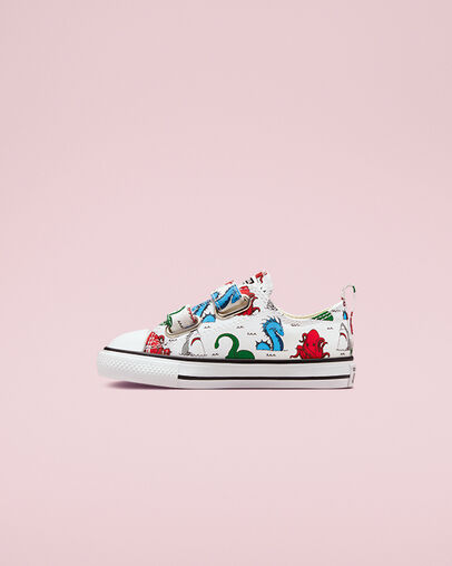 Chuck Taylor All Star Easy-On Sea Monsters Blanco/Multicolor/Negro, Inner Side View