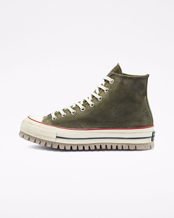 forest green platform converse