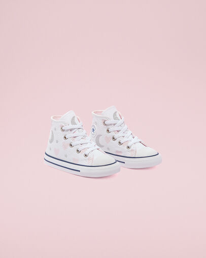 Chuck Taylor All Star My Wish White/Pink/Silver, Angled View