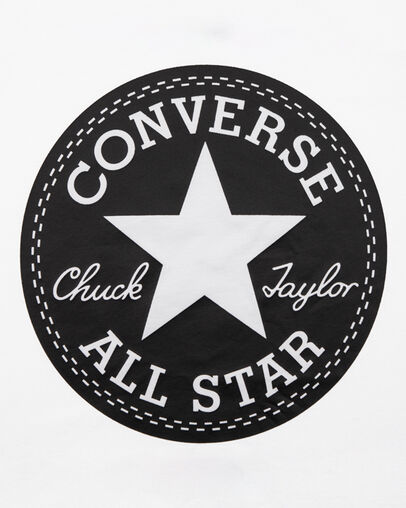 Converse Go-To Chuck Taylor Patch Standard Fit T-Shirt Bianco, Full Body View