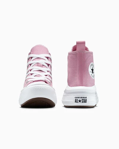 Chuck Taylor All Star Move Platform Cliffside Rose/White/Black, Heel View