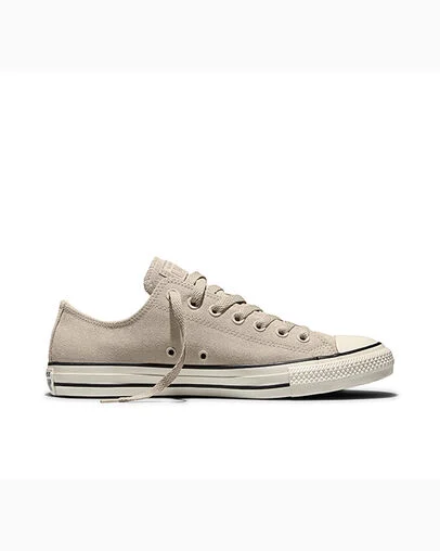 Chuck Taylor All Star Suede Papyrus Brown/Black/Egret, Outer Side View