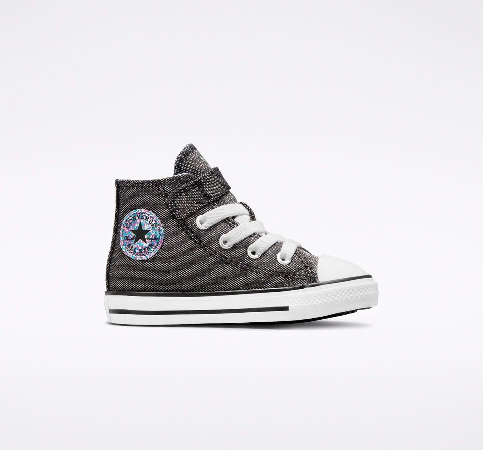 Chuck Taylor All Star Easy-On Glitter Black/Lt Armory Blue/White