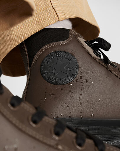 Chuck Taylor All Star City Trek Waterproof Leather Grounded/Total Eclipse/Black, Reflective View