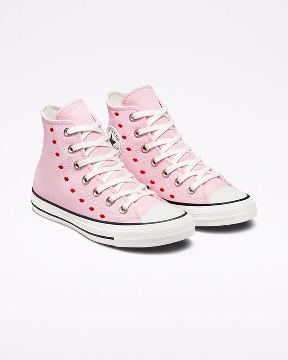cherry converse high tops