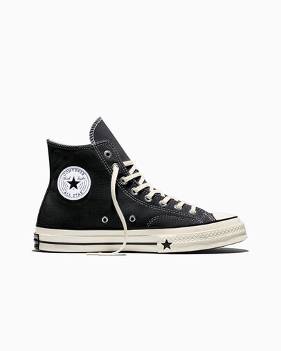 Chuck 70 X Black/Black/Egret, Outer Side View
