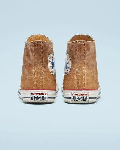 Chuck Taylor All Star Well Worn Brown Well Worn Color Dyed, Heel View