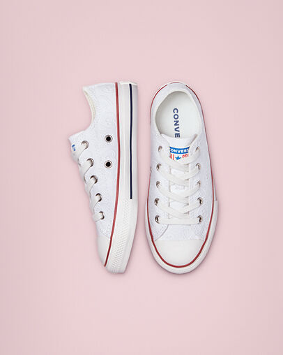 Love Ceremony Chuck Taylor All Star Blanco/Blanco vintage/Multicolor, Top and Side View